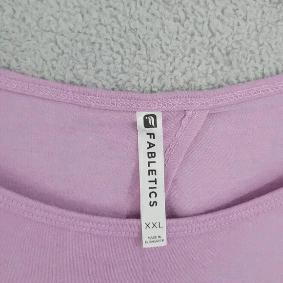NWT Fabletics Millie Women's Split Back Essential Top XXL Lavender 21CT - Picture 4 of 8